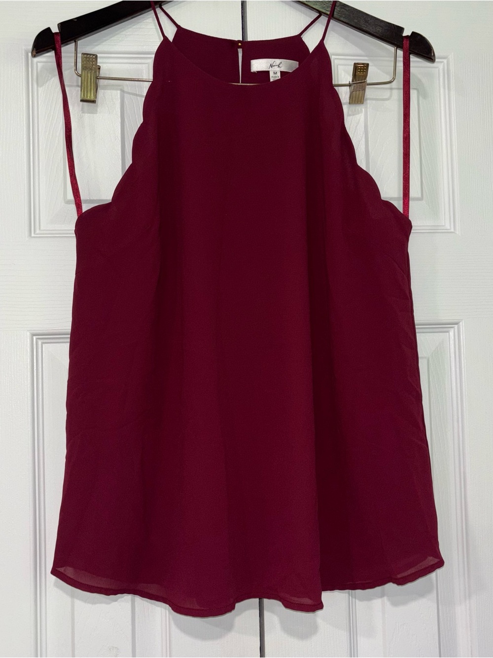 NORAH Burgundy Spaghetti-Strap Women’s Camisole Tank Size Medium
